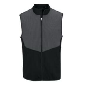 Dunning Black/Gray 1/4 Zip Pullover Sleeveless Performance Golf Vest Men Sz XXL